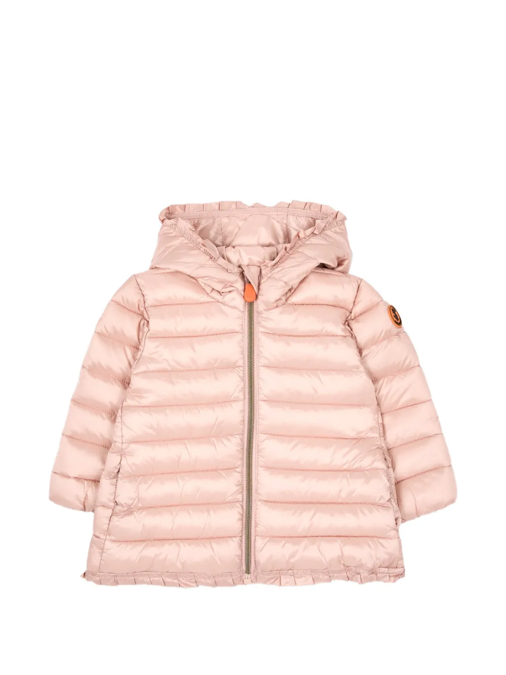 Save The Duck Kids ruffle-trimmed hooded jacket - Rosa
