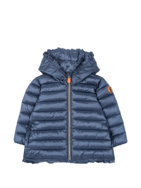 Save The Duck Kids ruffled hooded jacket