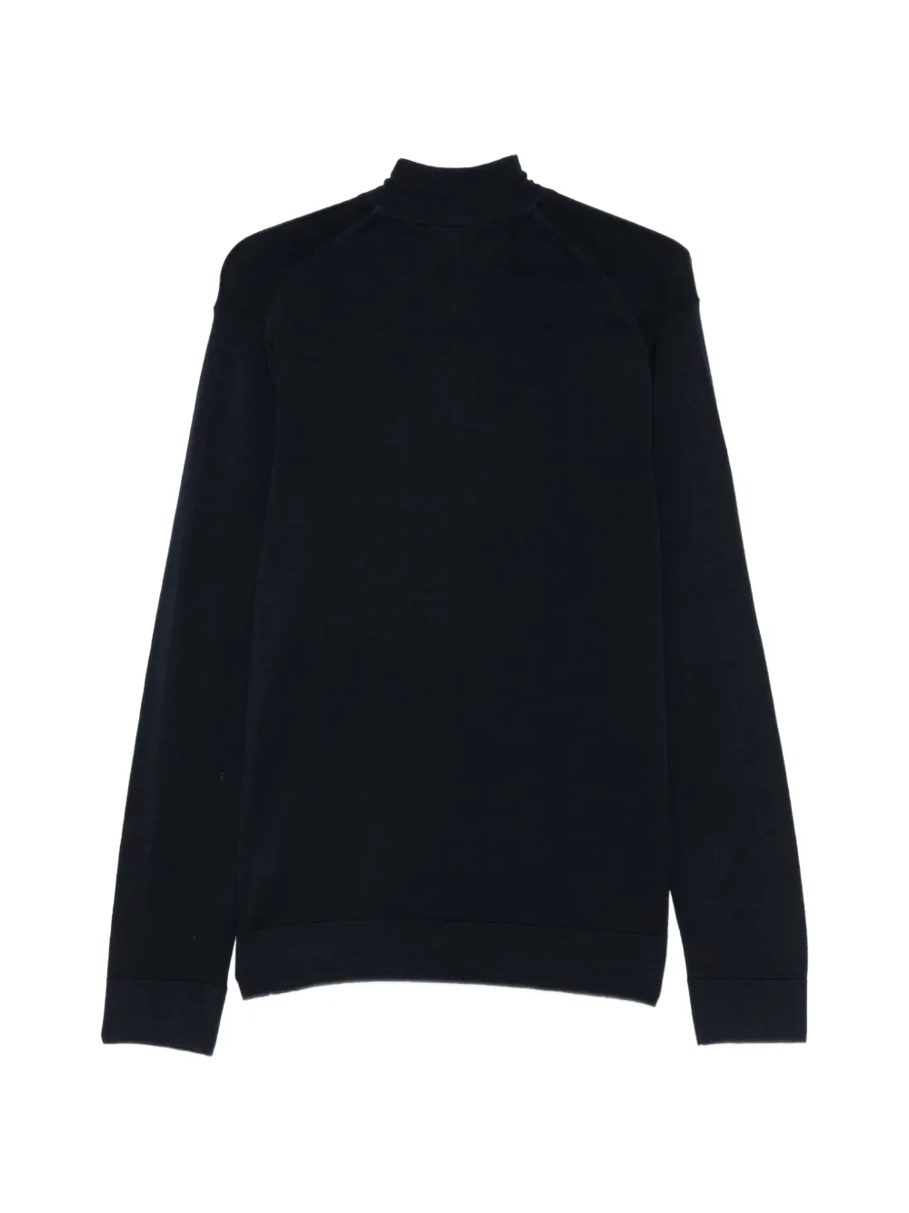 Sunspel quarter-zip wool sweater Blauw