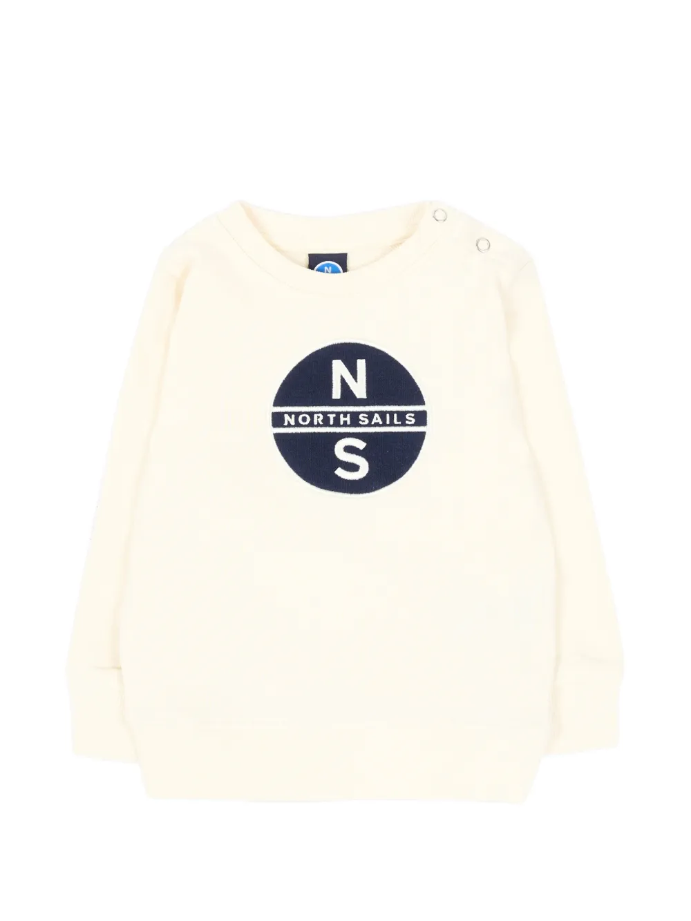 North Sails Kids logo-patch crew-neck sweatshirt - Blanc