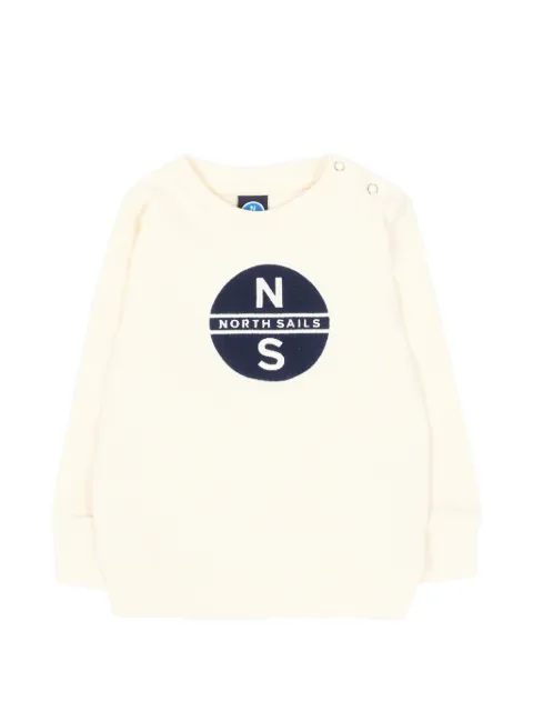 North Sails Kids logo-patch crew-neck sweatshirt