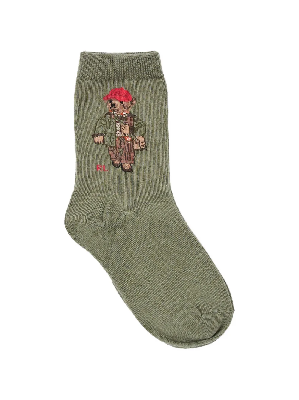 POLO RALPH LAUREN KIDS Polo Bear geruite sokken Rood