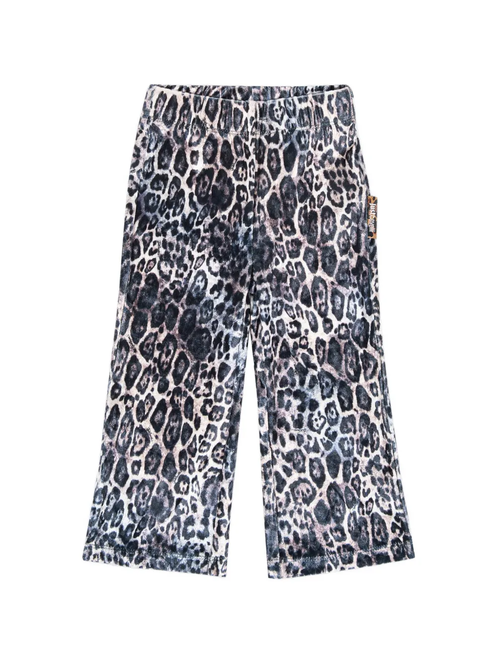 Just Cavalli Kids leopard-print velvet-effect leggings - Nero
