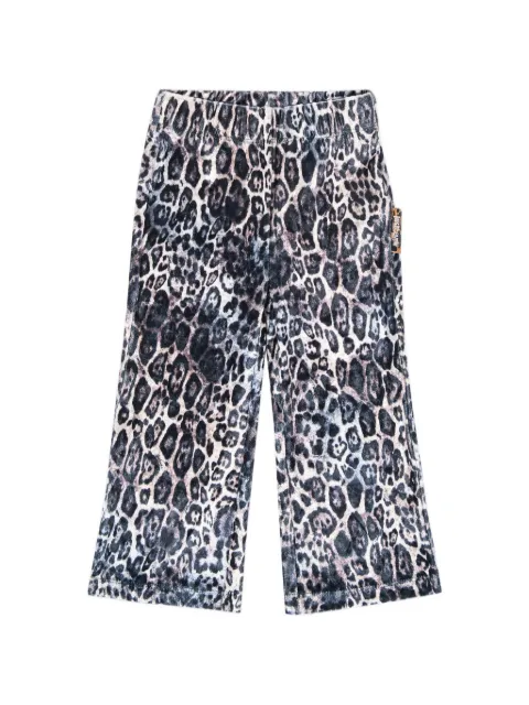 Just Cavalli Kids leggins con efecto de terciopelo y estampado de leopardo