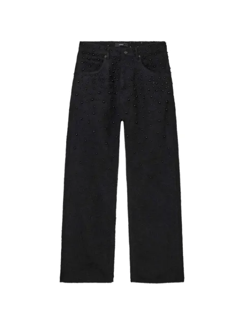 Purple Brand textured pearl-embellished jeans