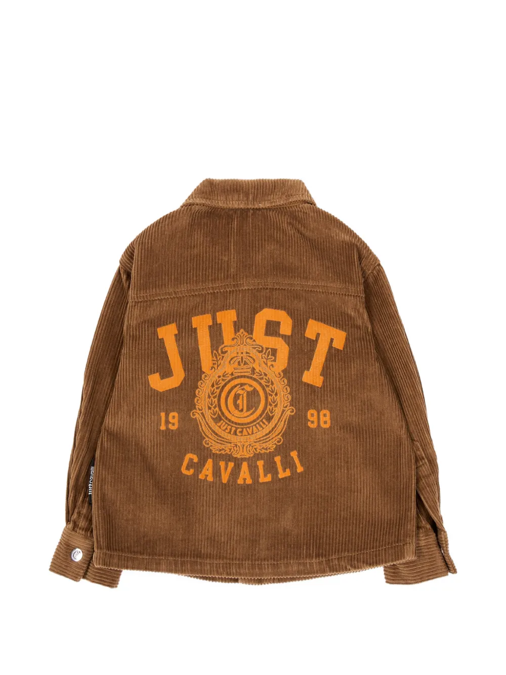 Just Cavalli Kids Ribfluweel shirt Bruin