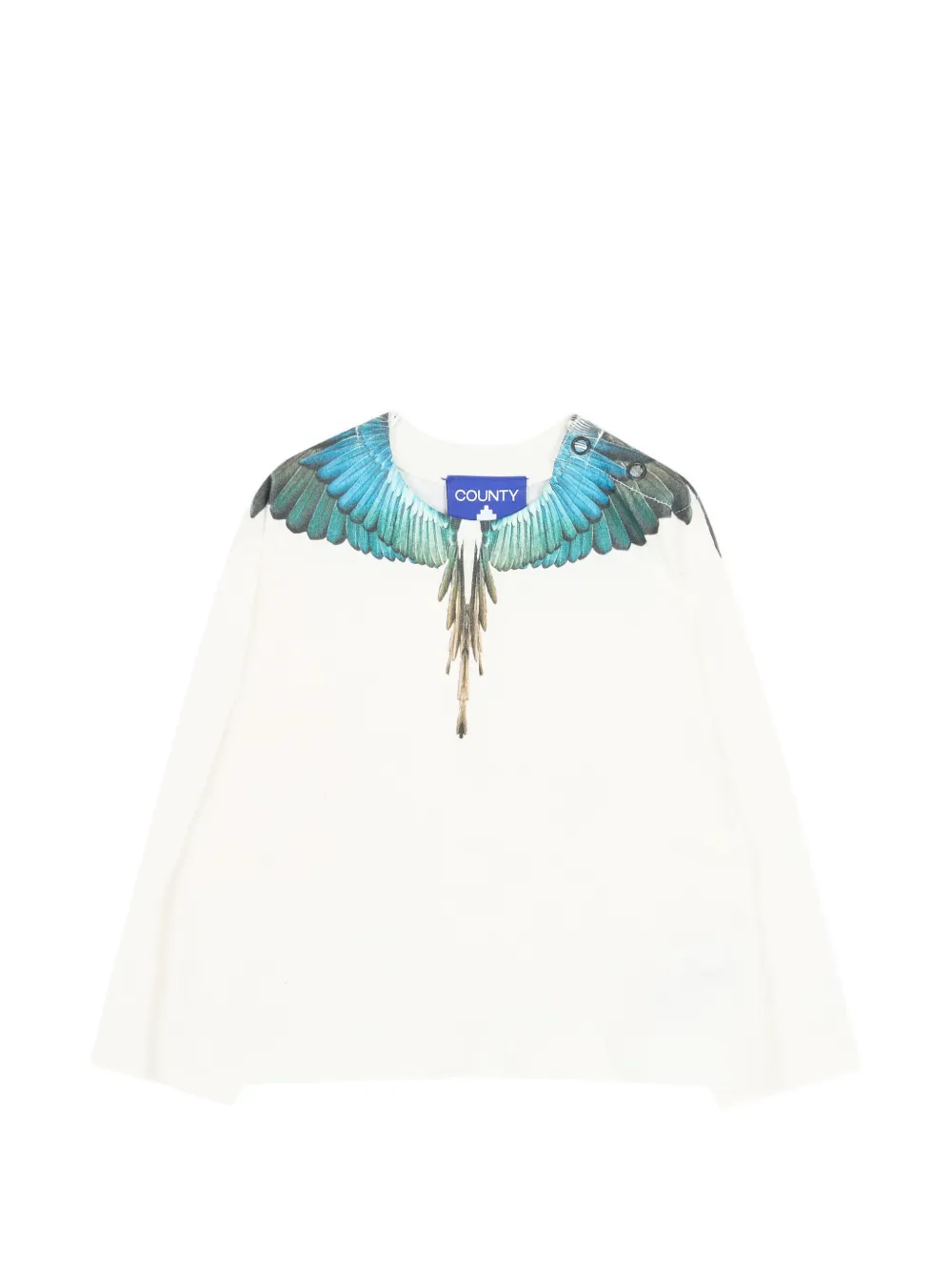 COUNTY OF MILAN wings-print long-sleeve sweatshirt - Bianco