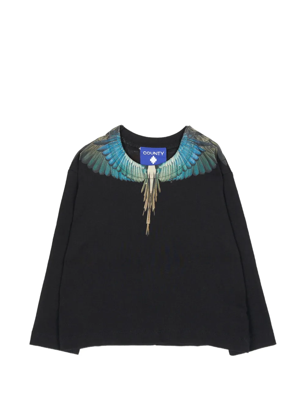 COUNTY OF MILAN wings-print long-sleeve sweatshirt - Nero
