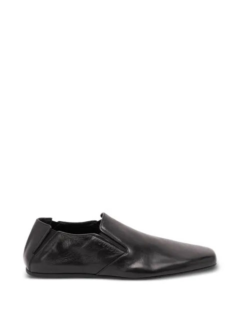 Gucci square-toe leather loafers