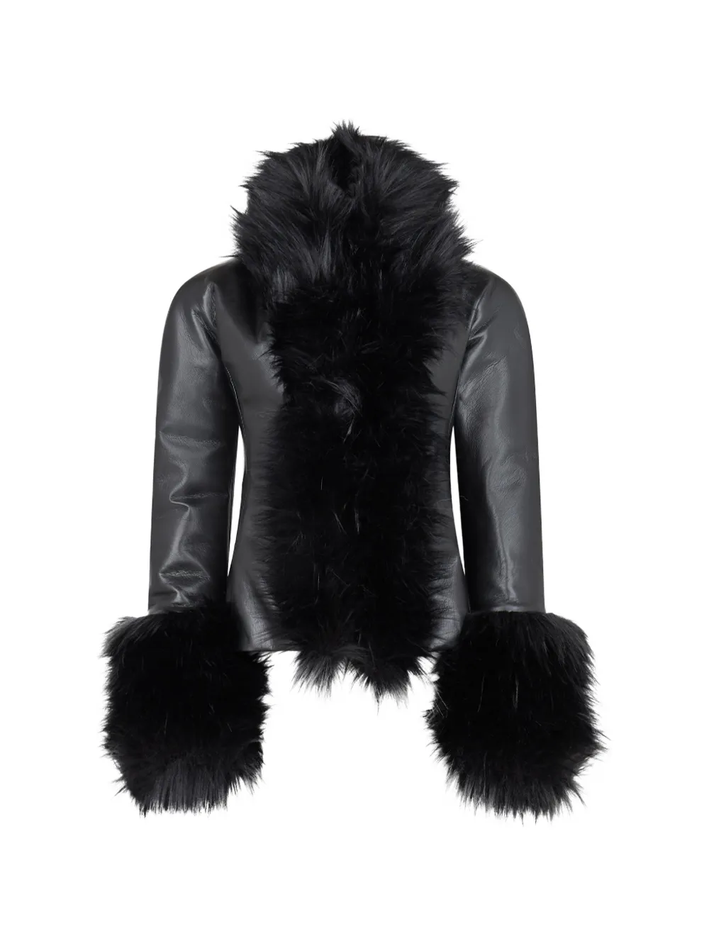 THE ANDAMANE veste Kasia bordée de fourrure artificielle - Noir