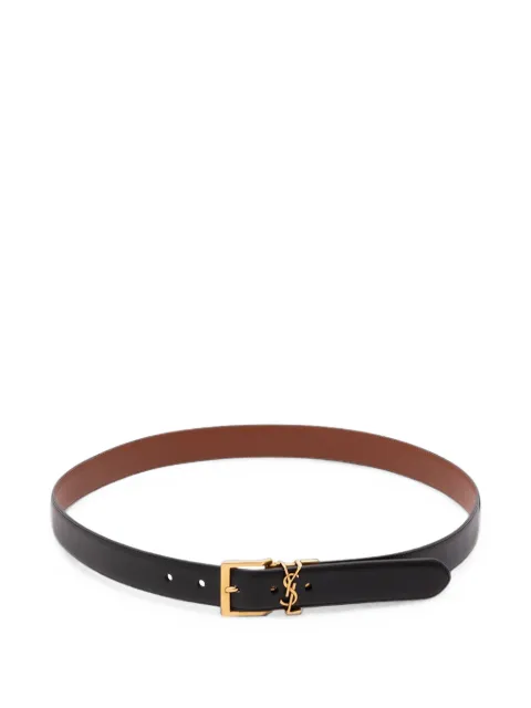 Saint Laurent 카상드르 리버서블 레더 벨트