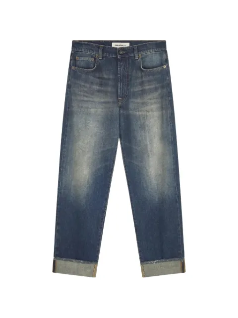 Semicouture Deanna stone-wash frayed-hem jeans