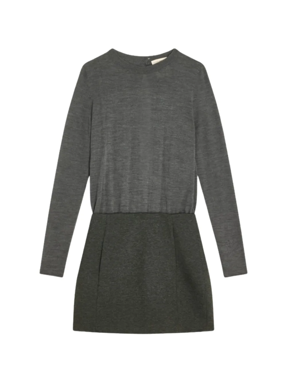 Semicouture Tianna open-back long-sleeved mini dress - Grey