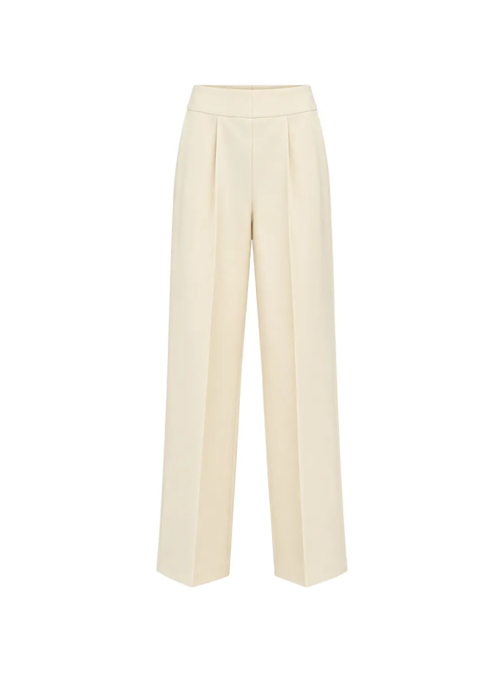 Semicouture pleated wide-leg trousers Beige