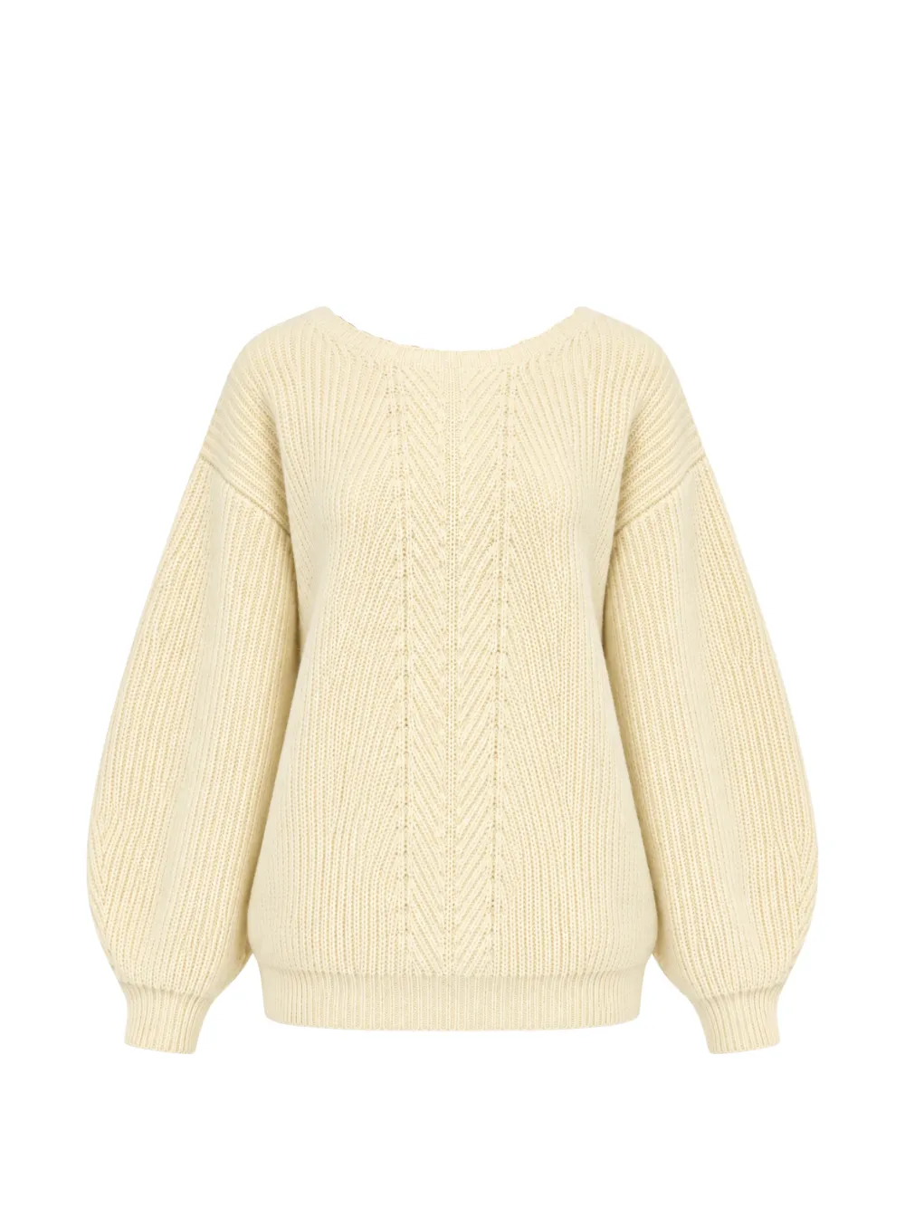 Semicouture open-back ribbed-knit jumper - Nude
