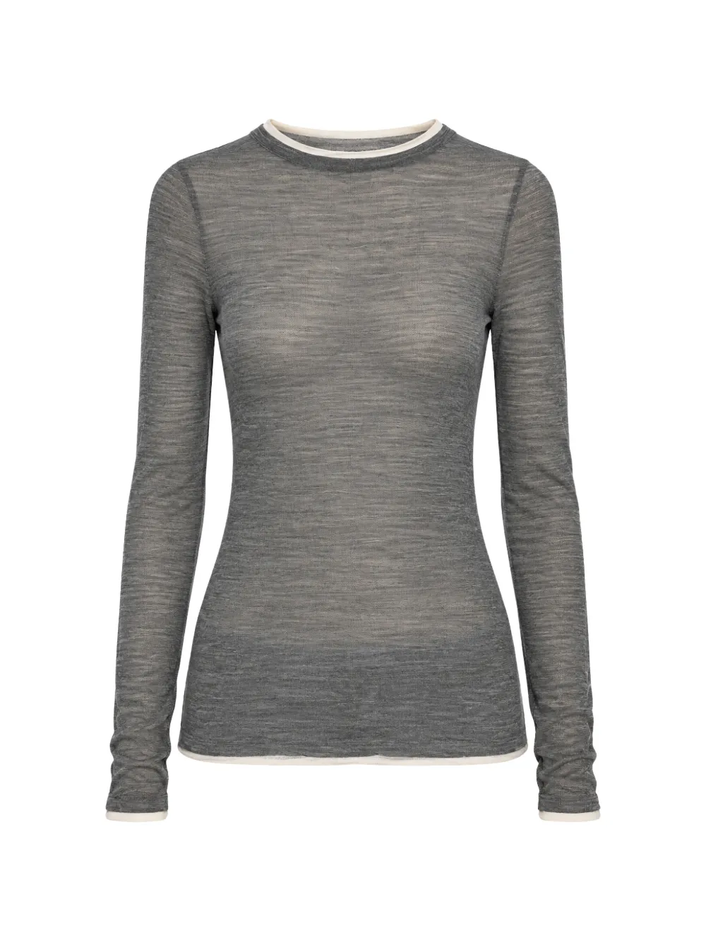 Semicouture Ellie fine-knit long-sleeve sweater - Grigio