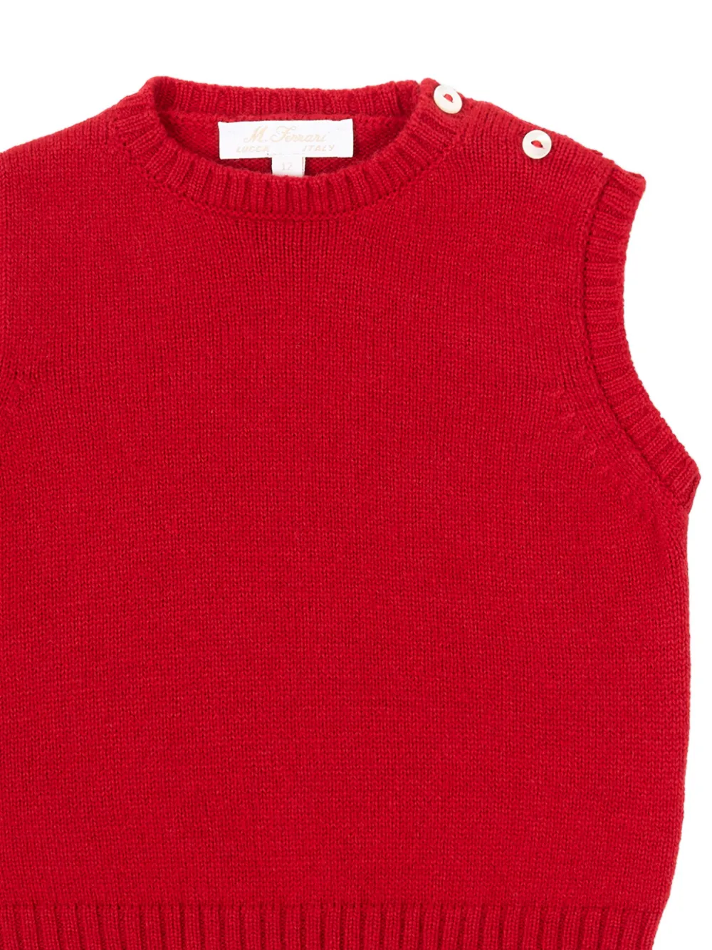 Mariella Ferrari Gebreide spencer met knoop-detail Rood
