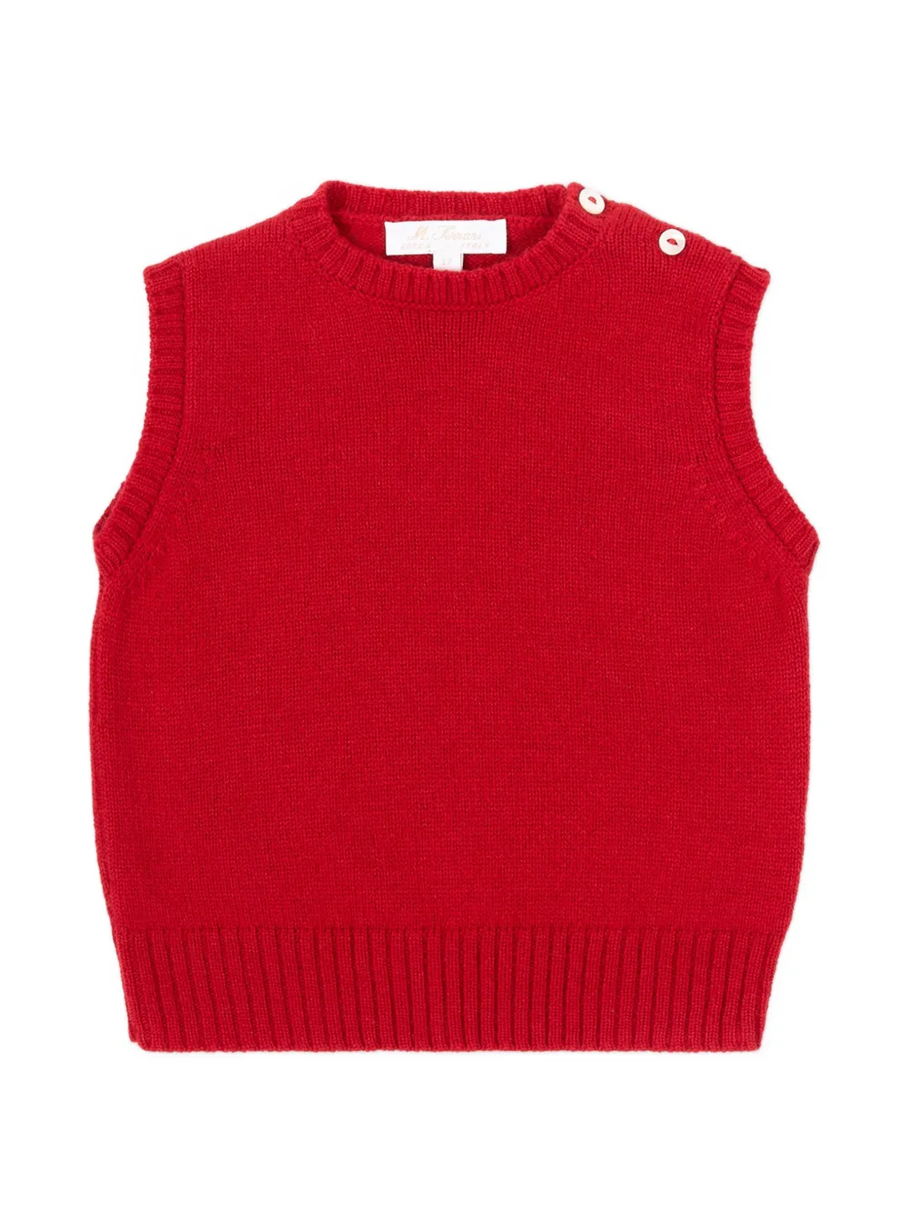 Mariella Ferrari button-detail knitted sweater vest - Rosso