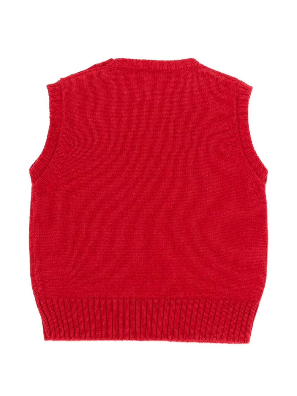 Mariella Ferrari Gebreide spencer met knoop-detail Rood