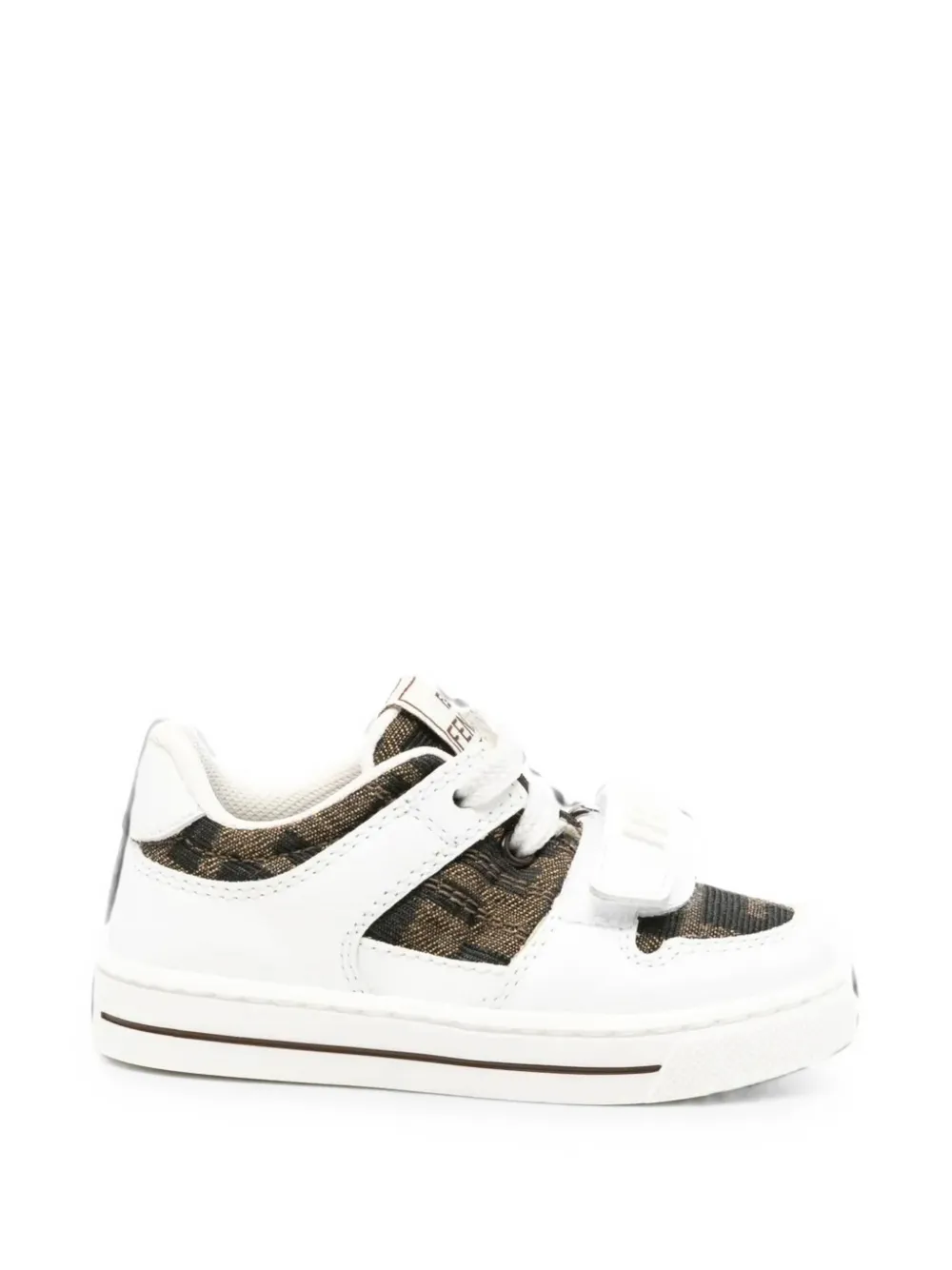 Fendi Kids FF logo touch-strap sneakers - Blanc