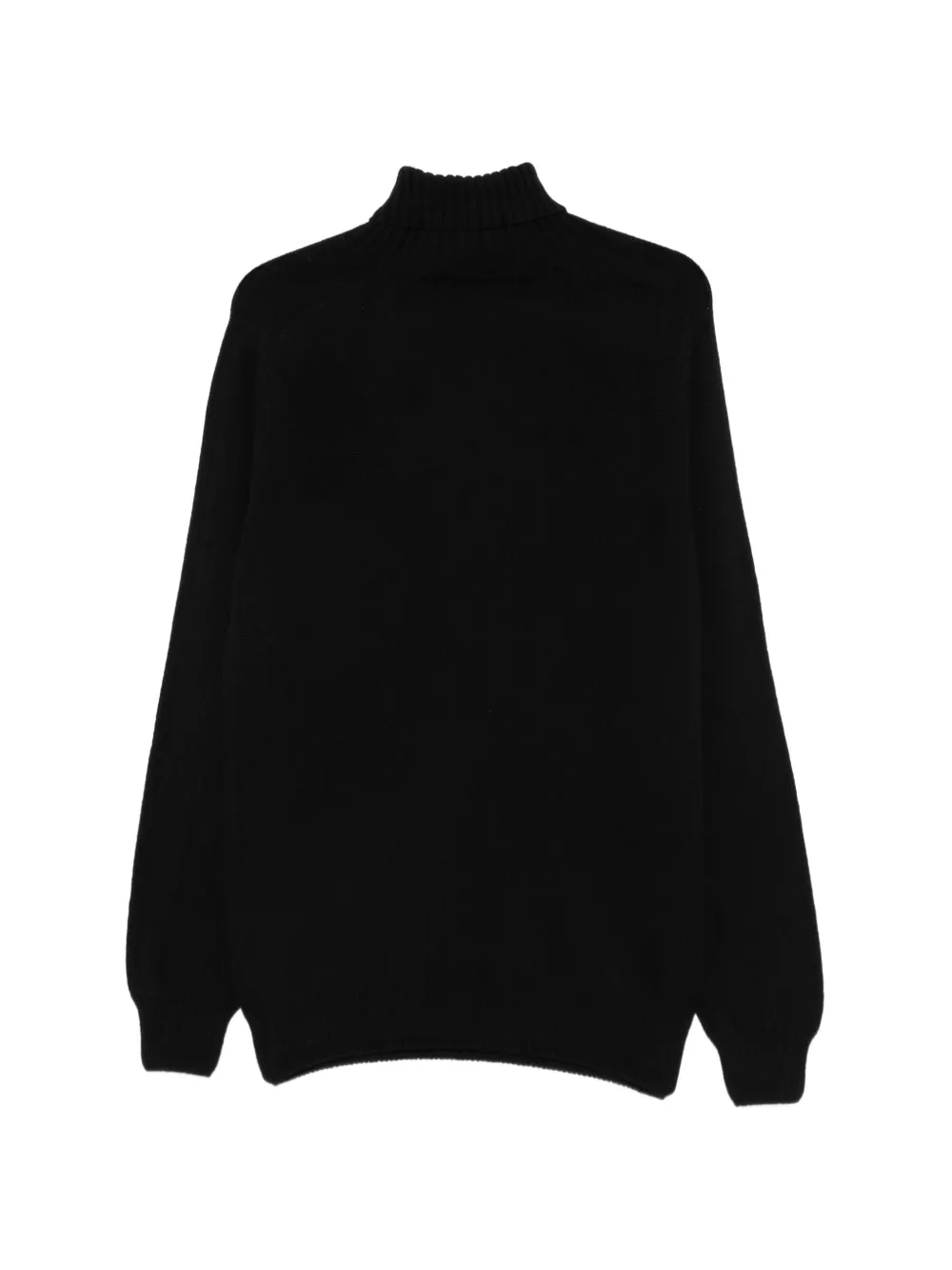 Sunspel ribbed roll-neck sweater Zwart