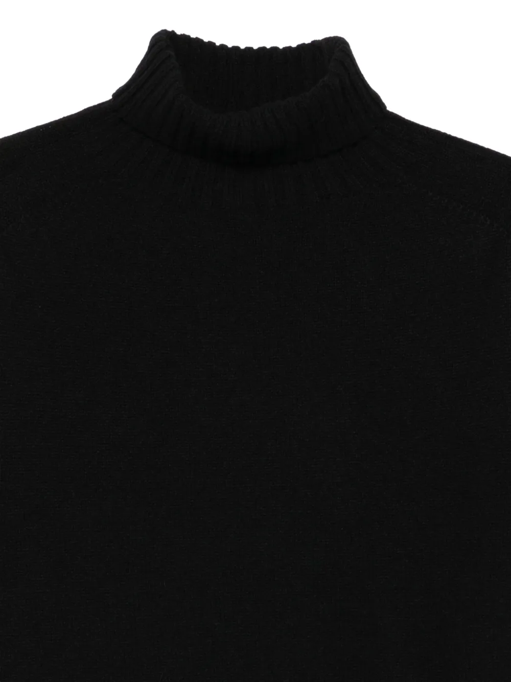 Sunspel ribbed roll-neck sweater Zwart