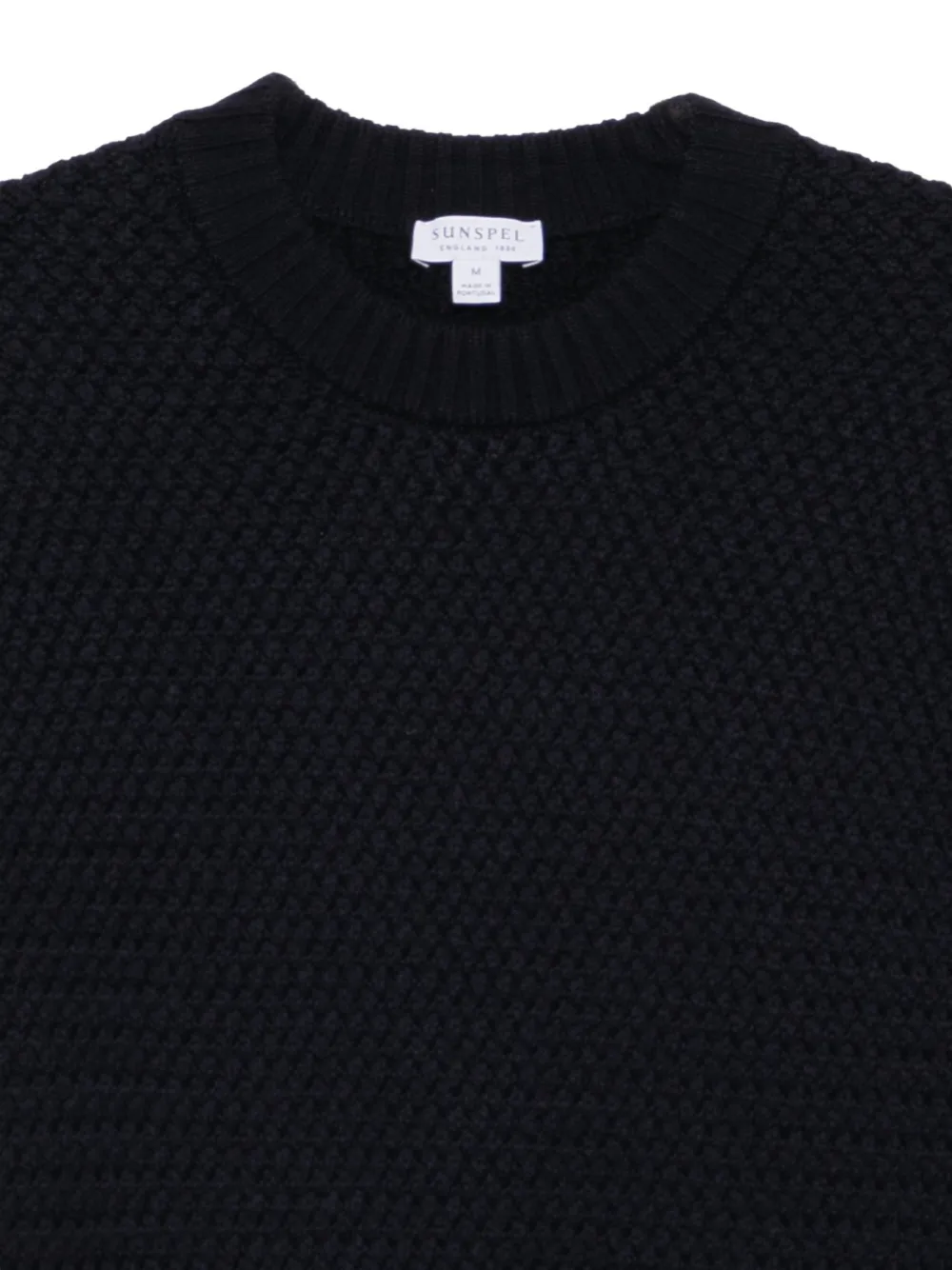 Sunspel waffle-knit sweater Blauw