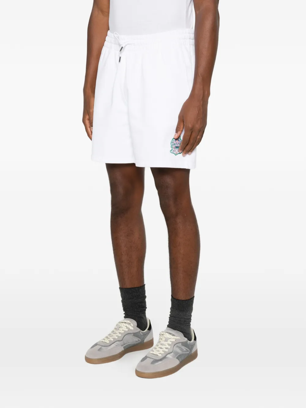 Casablanca Shorts met trekkoord en grafische patch Wit