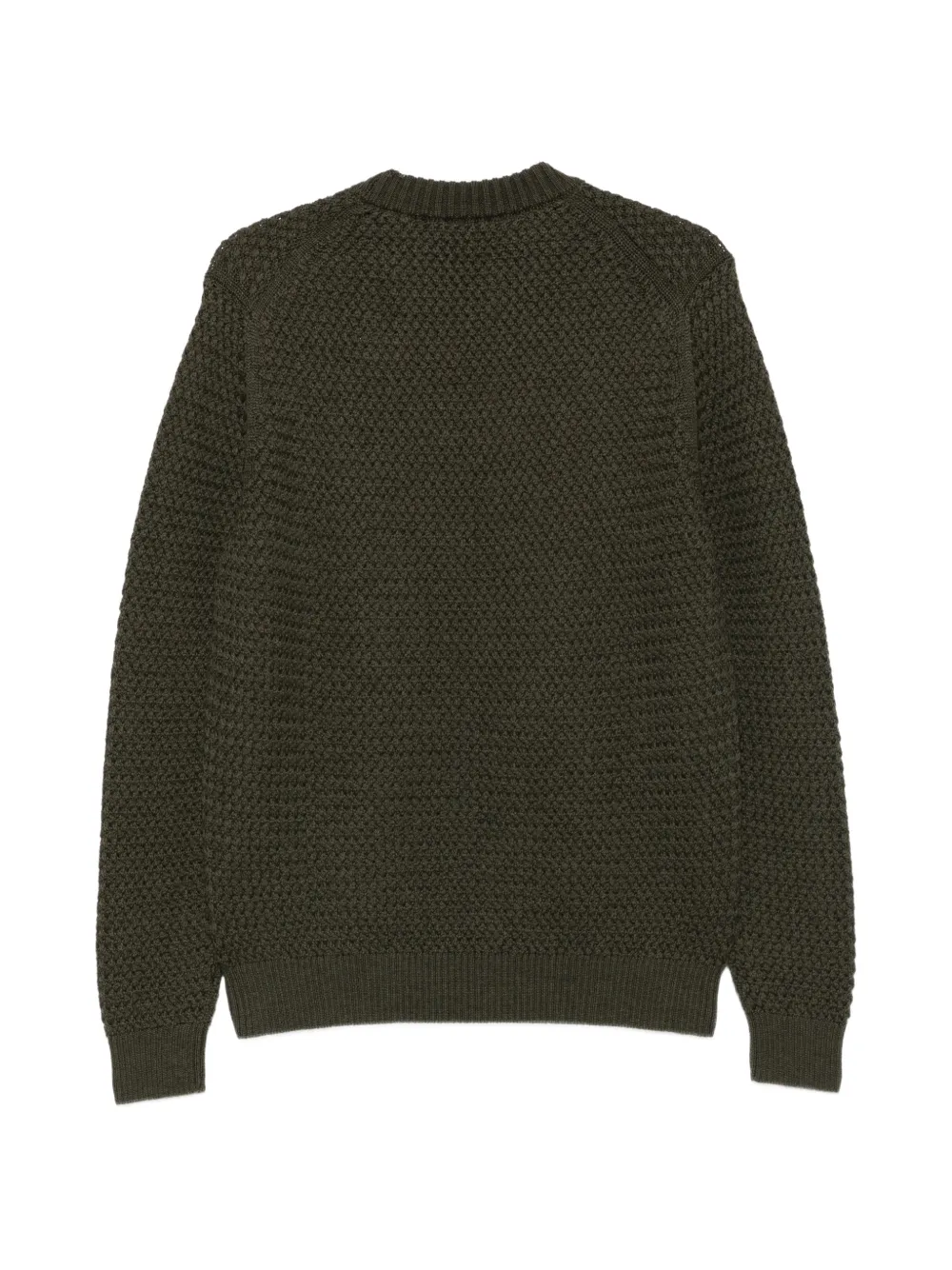 Sunspel waffle-knit merino wool sweater Groen