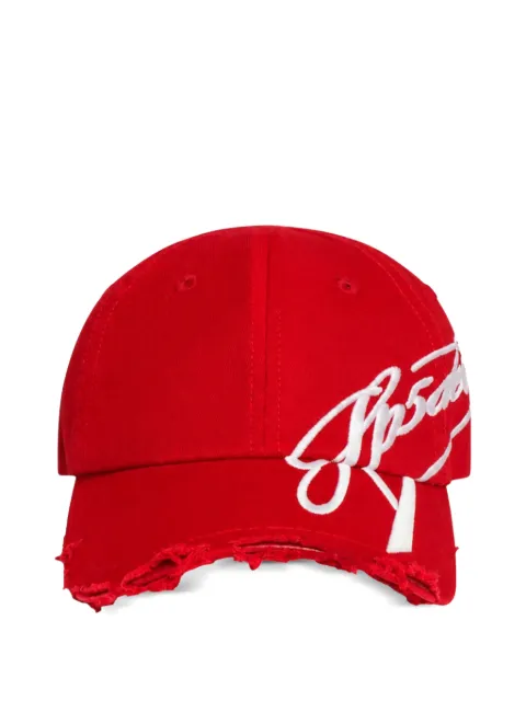 SP5DER Cursive logo distressed cap