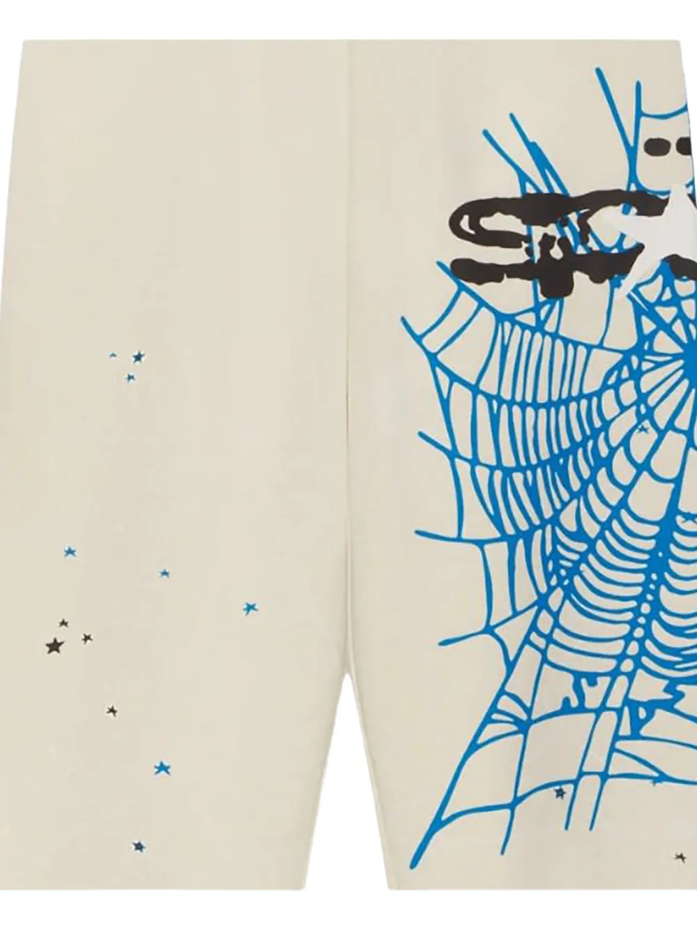 SP5DER Trainingsbroek met sterpatroon en Web-print Beige
