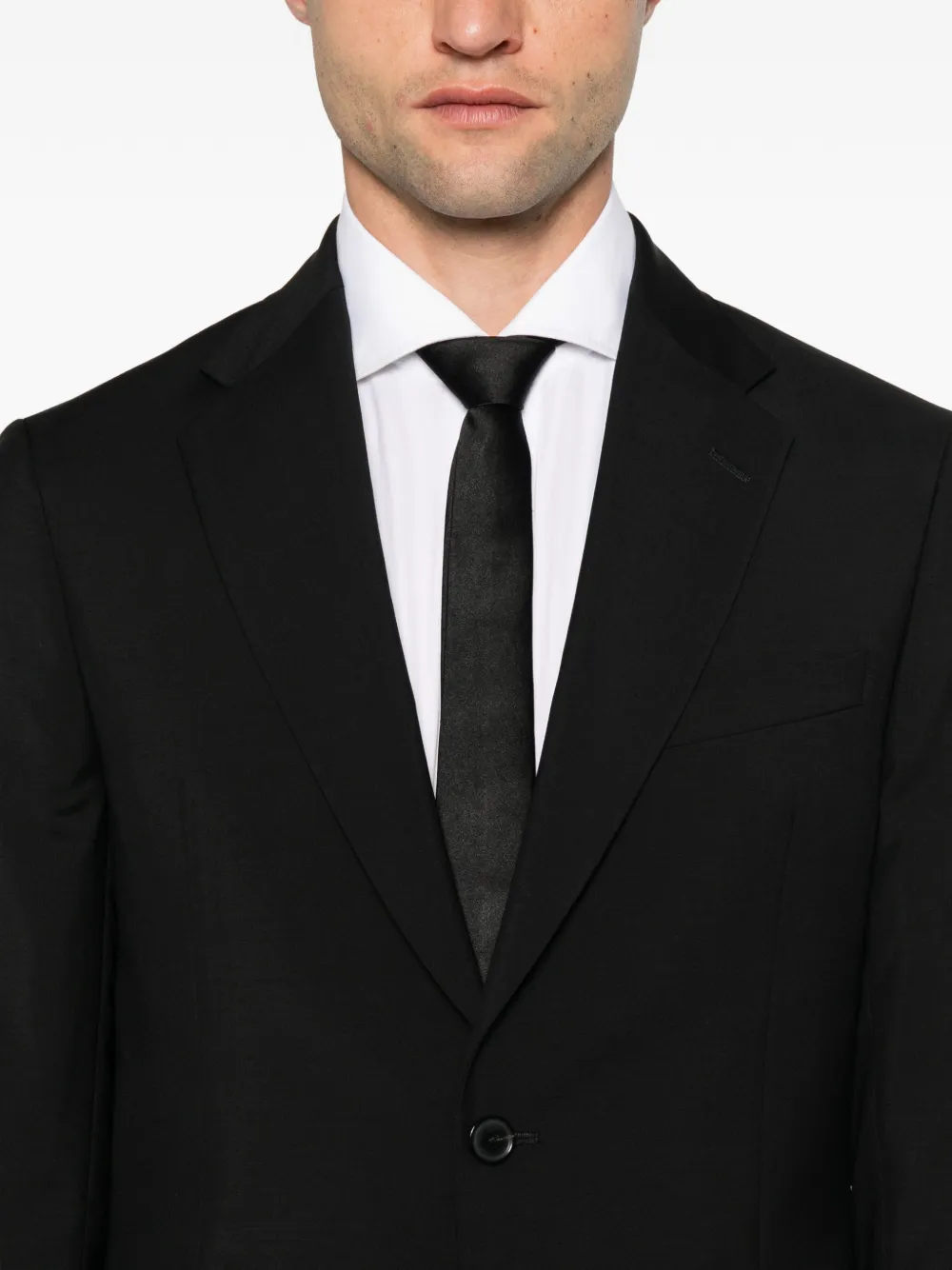 Paul Smith single-breasted wool suit Zwart