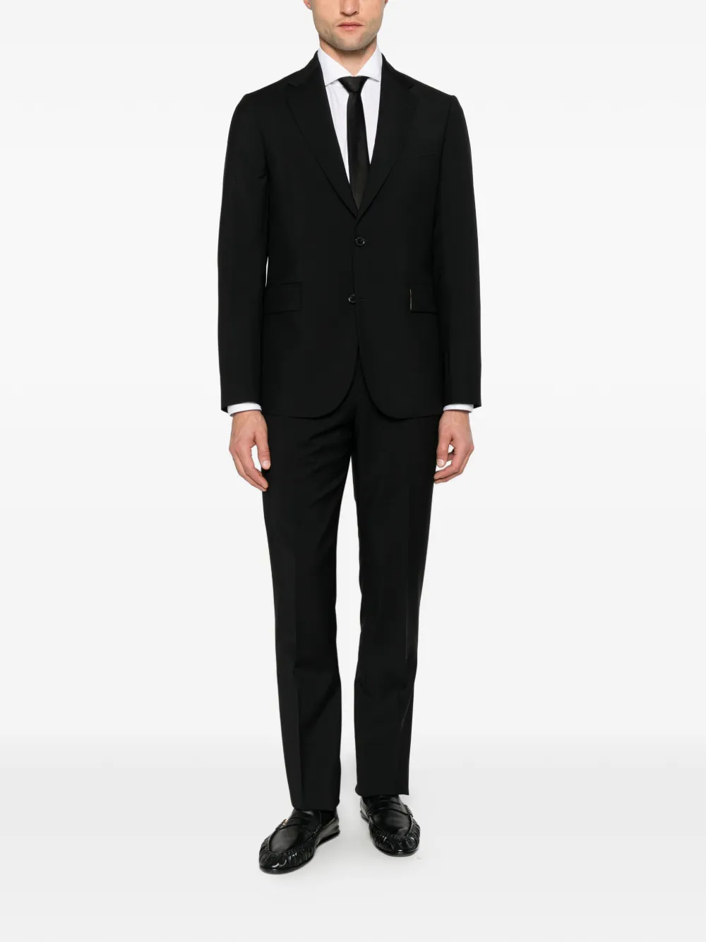 Paul Smith single-breasted wool suit Zwart