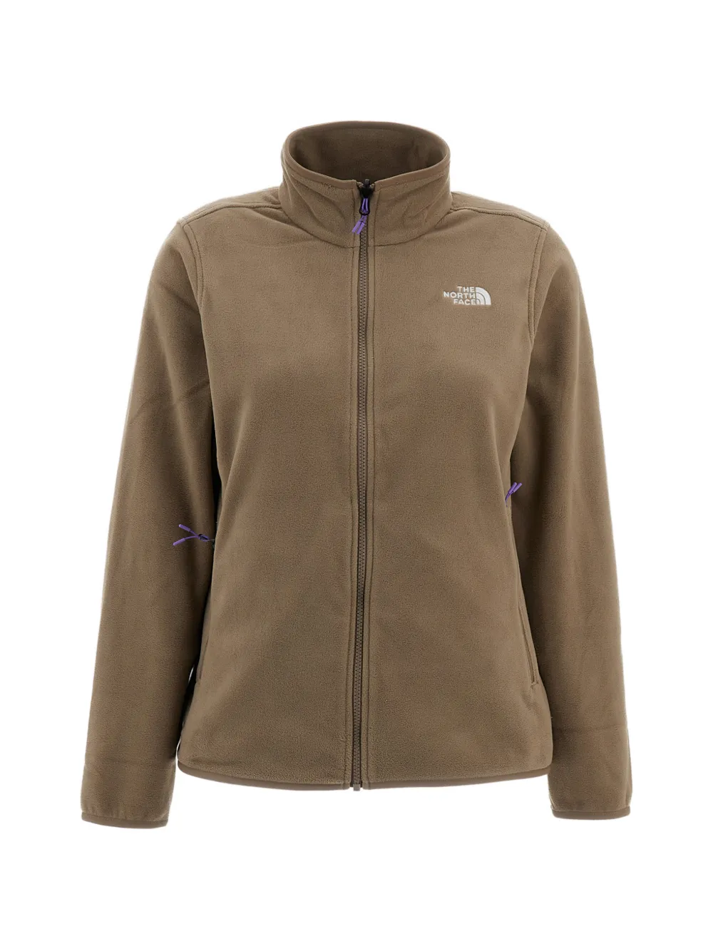 The North Face fleece-texture logo-embroidered jacket - Toni neutri