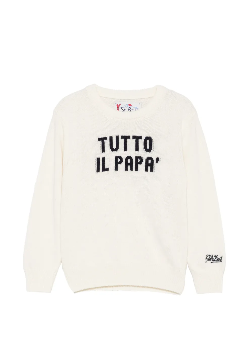 MC2 Saint Barth Kids Douglas intarsia-knit sweater Beige