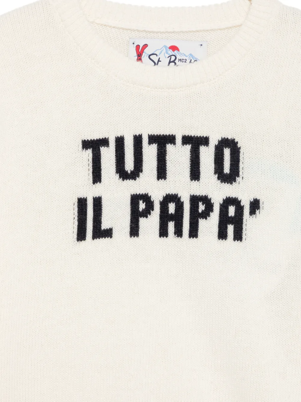 MC2 Saint Barth Kids Douglas intarsia-knit sweater Beige