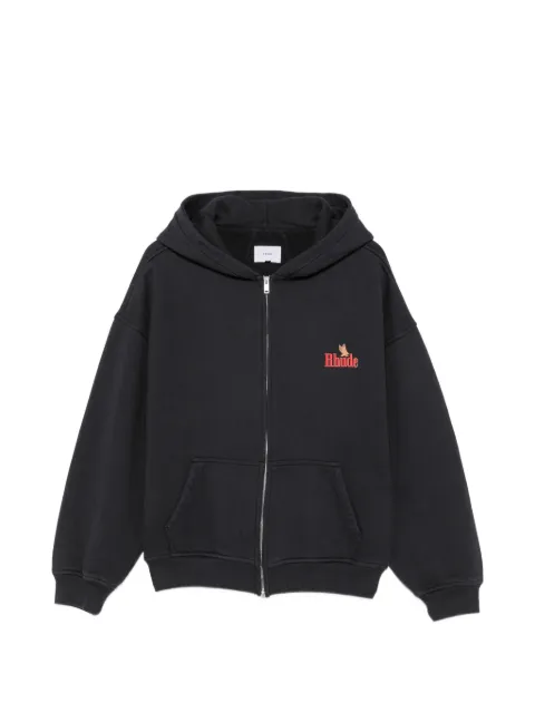 RHUDE American Spirit graphic-print zip-up hoodie