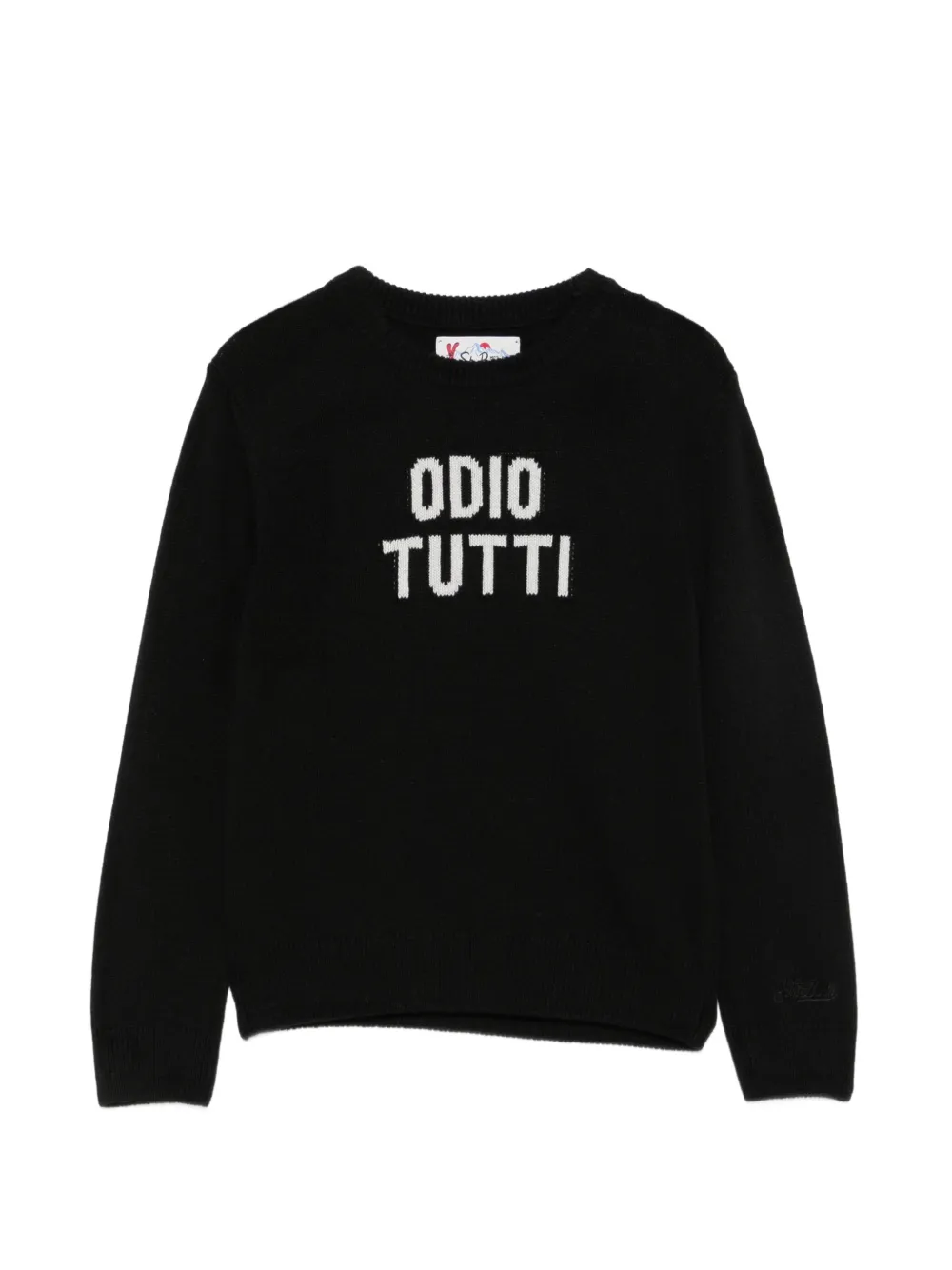 MC2 Saint Barth Kids Douglas intarsia-knit sweater Zwart