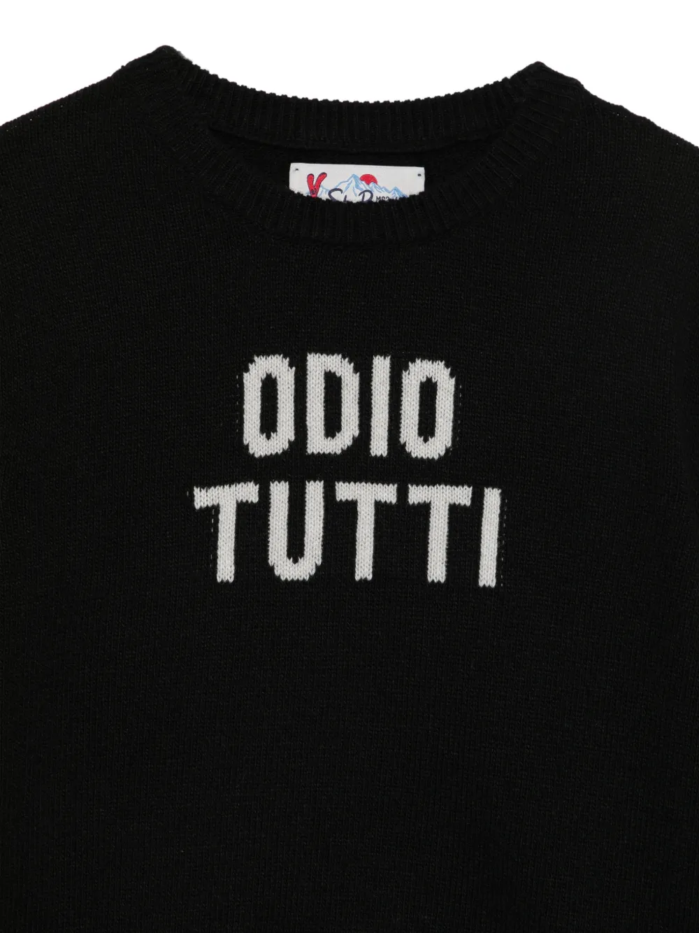 MC2 Saint Barth Kids Douglas intarsia-knit sweater Zwart