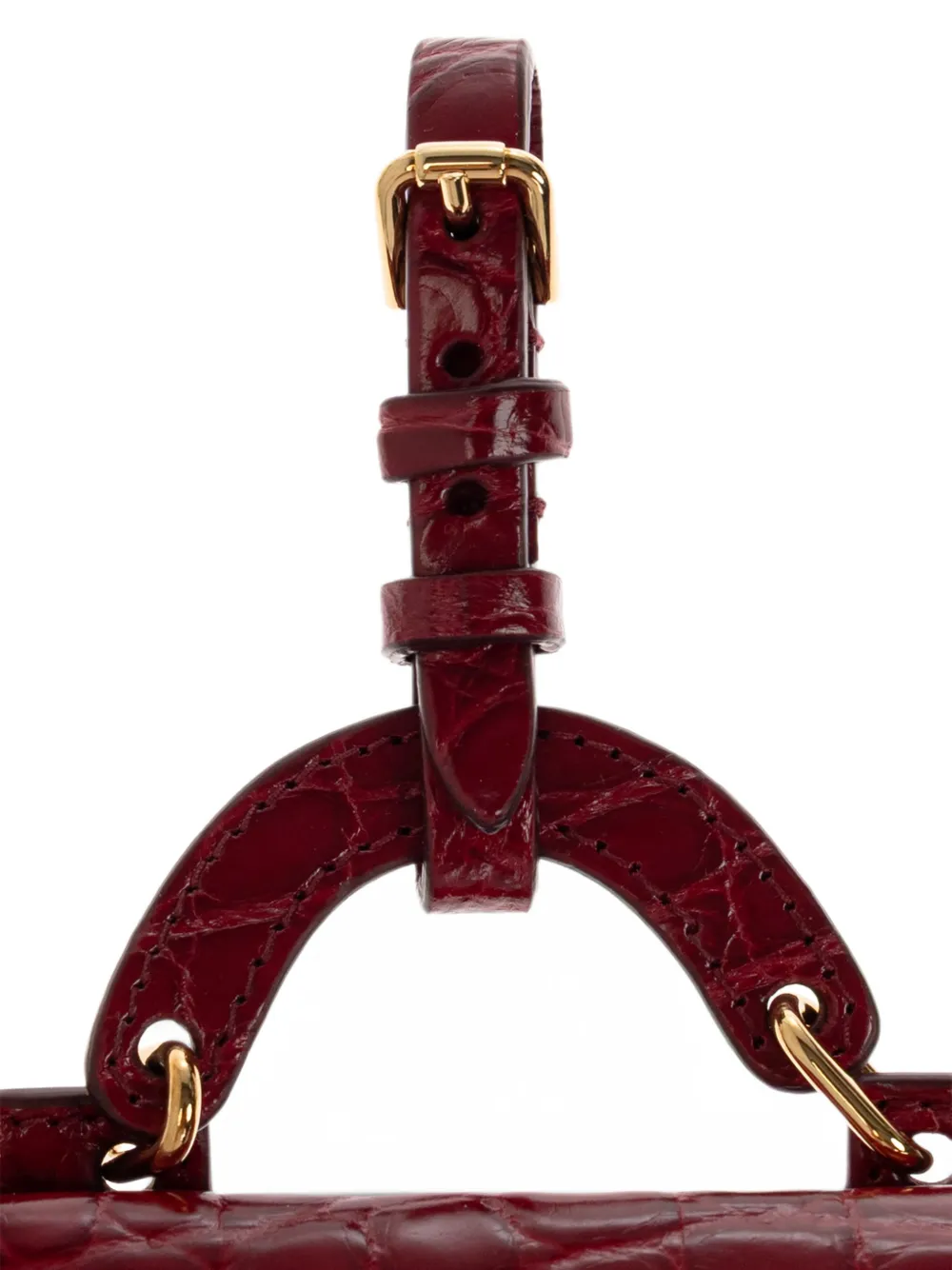 Dolce & Gabbana Leren pasjeshouder met krokodillen-reliëf Rood