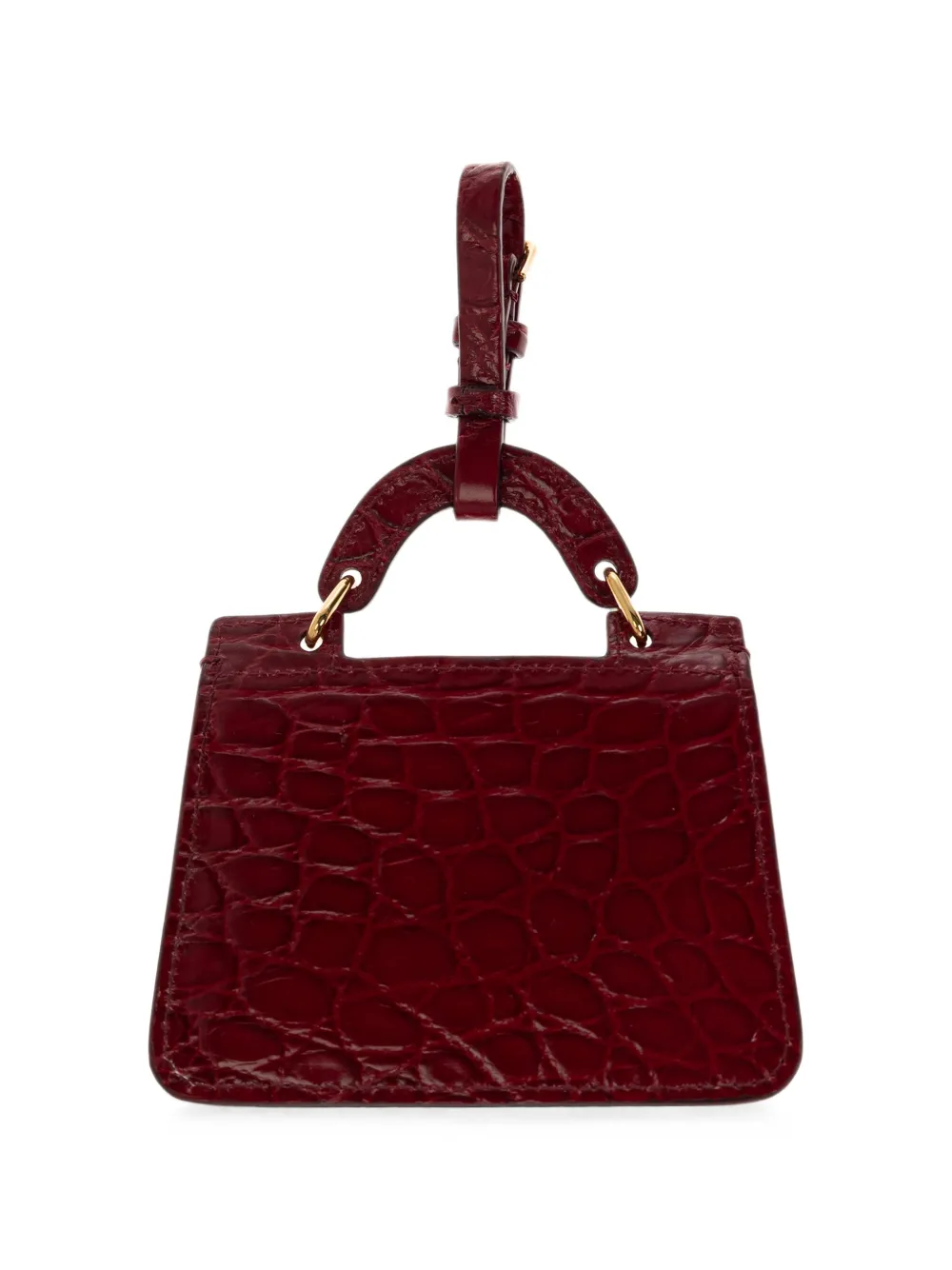 Dolce & Gabbana Leren pasjeshouder met krokodillen-reliëf Rood