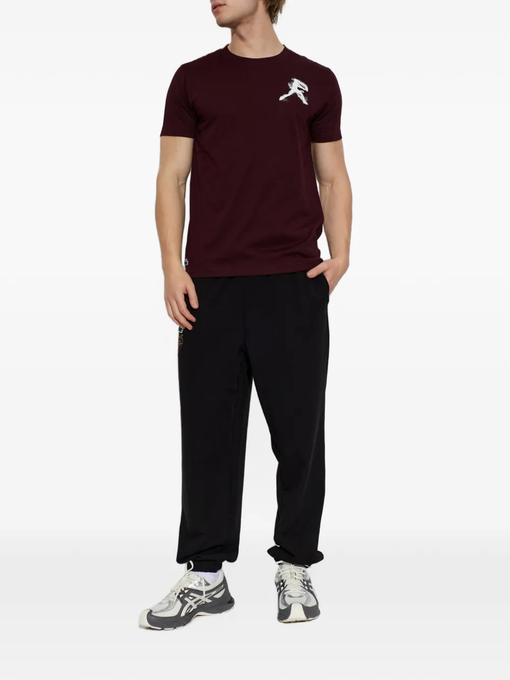 Lacoste x Novak Djokovic set van T-shirt met grafische print en pet Rood