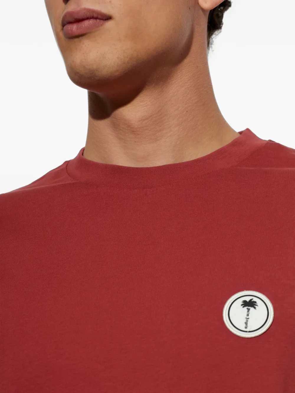 Palm Angels logo-patch T-shirt Rood