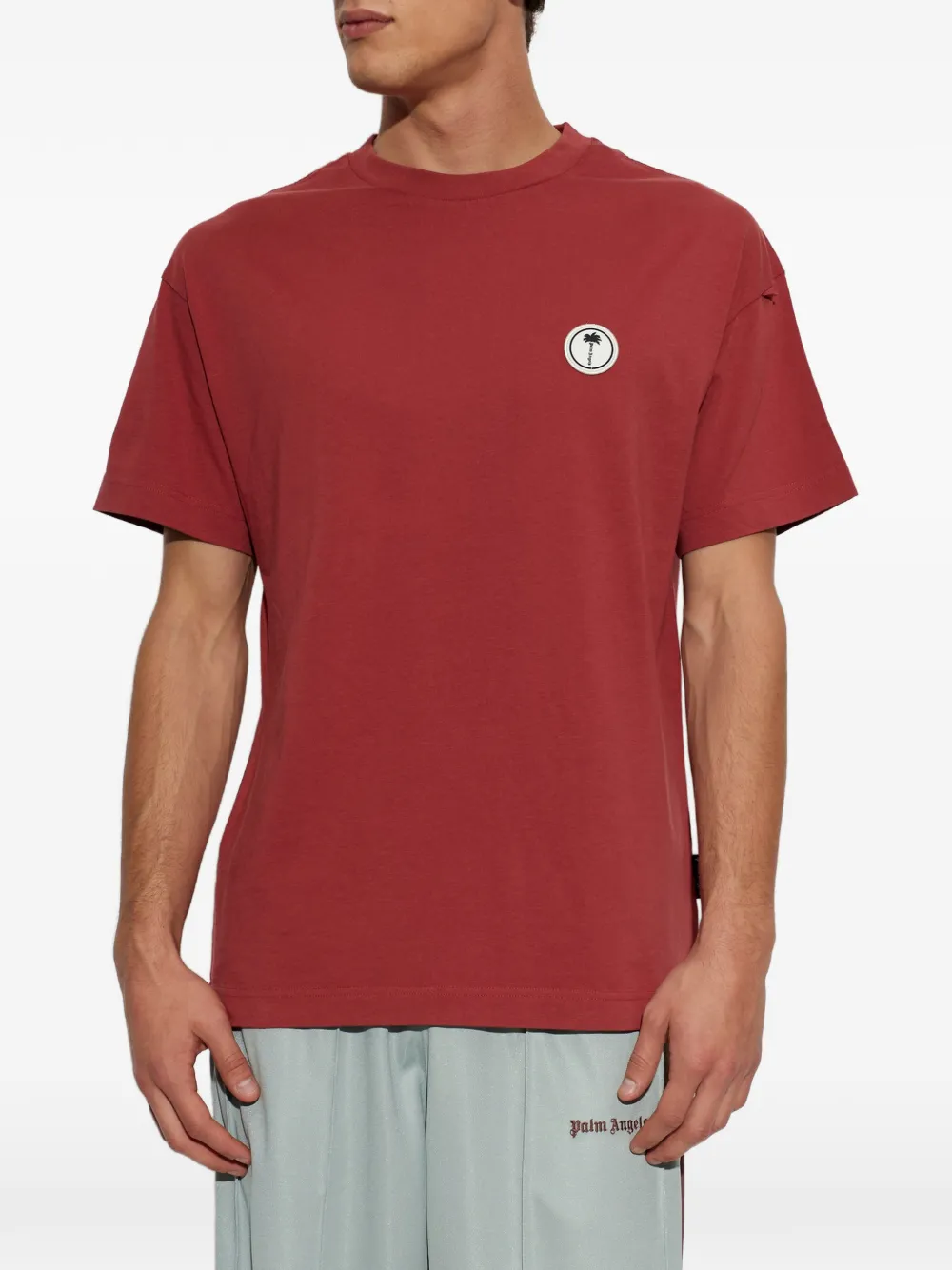 Palm Angels logo-patch T-shirt Rood