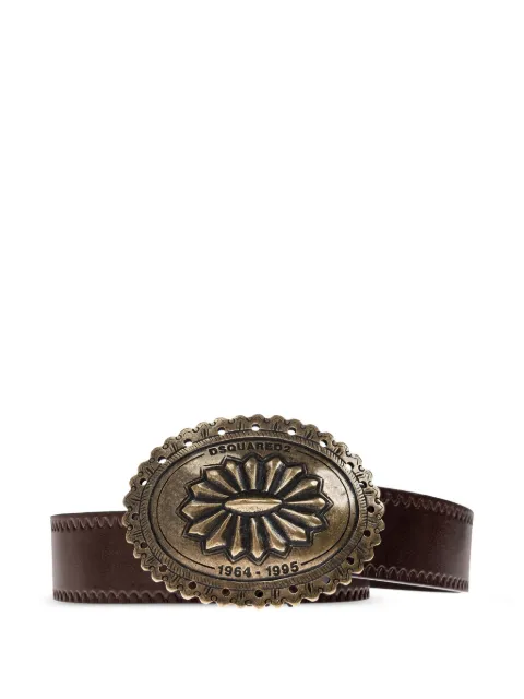 DSQUARED2 engraved-buckle leather belt