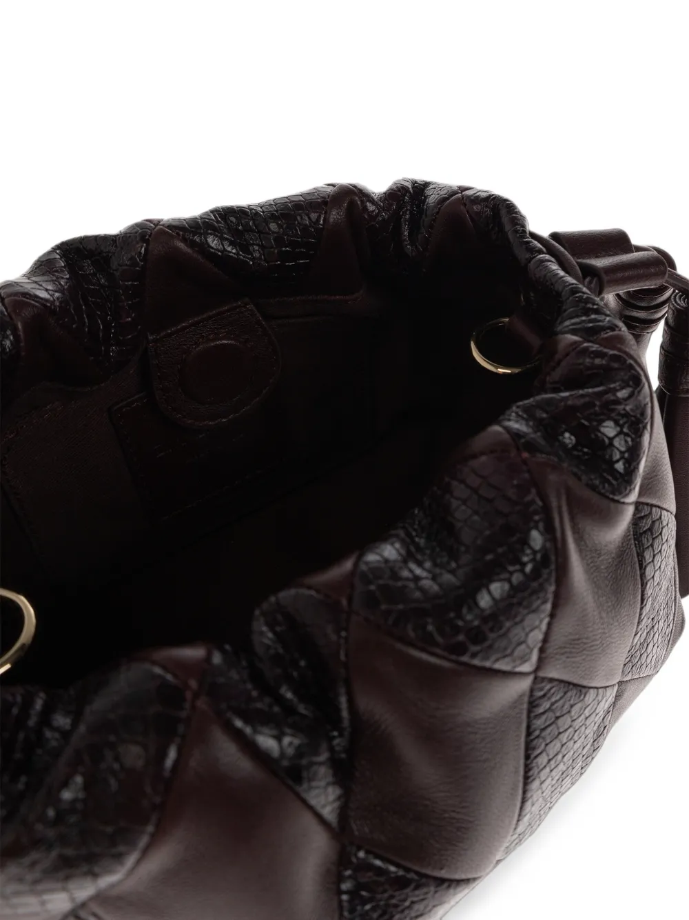ZIMMERMANN Small Cloud 91 Patchwork Crossbody Bag in Brown, view 5