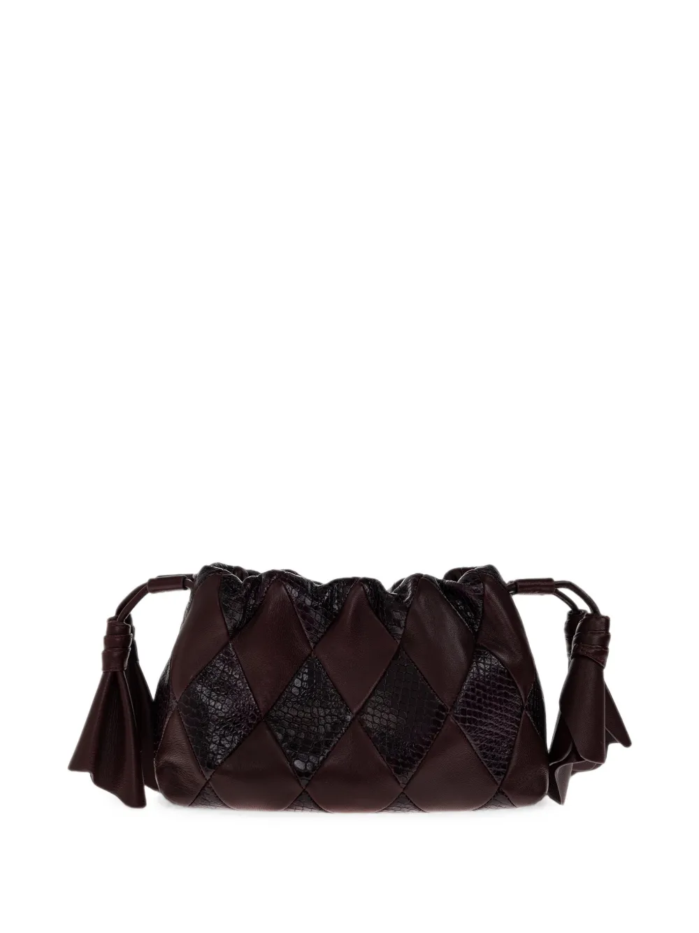 ZIMMERMANN Small Cloud 91 Patchwork Crossbody Bag in Brown, view 3