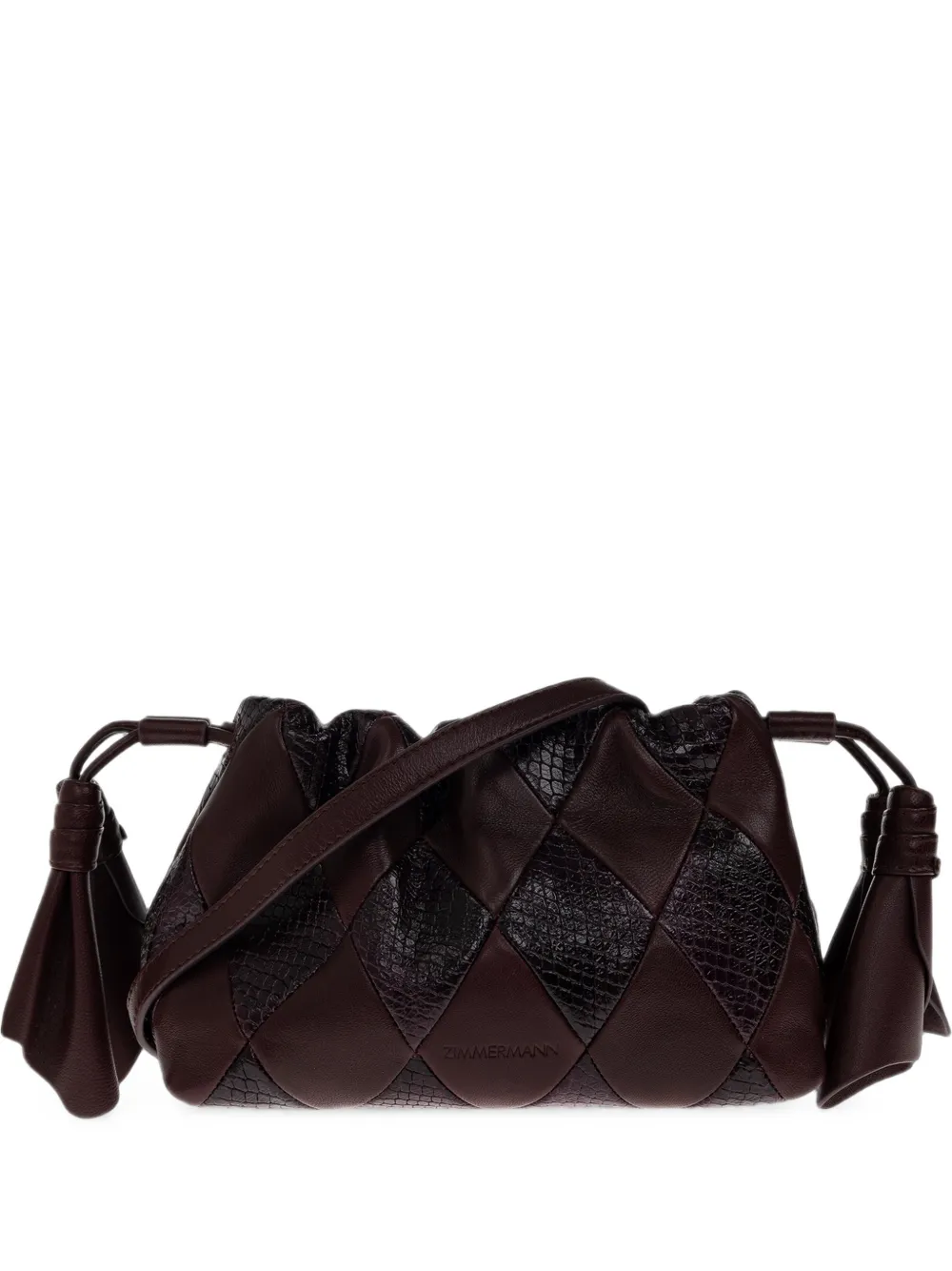 ZIMMERMANN small Cloud 91 patchwork crossbody bag - Marrone