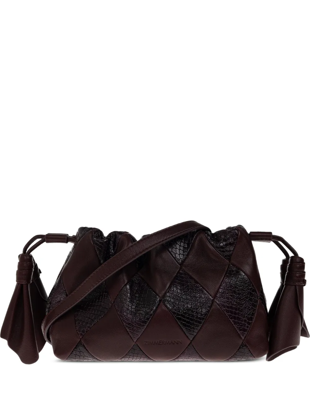 ZIMMERMANN small Cloud 91 patchwork crossbody bag - Braun