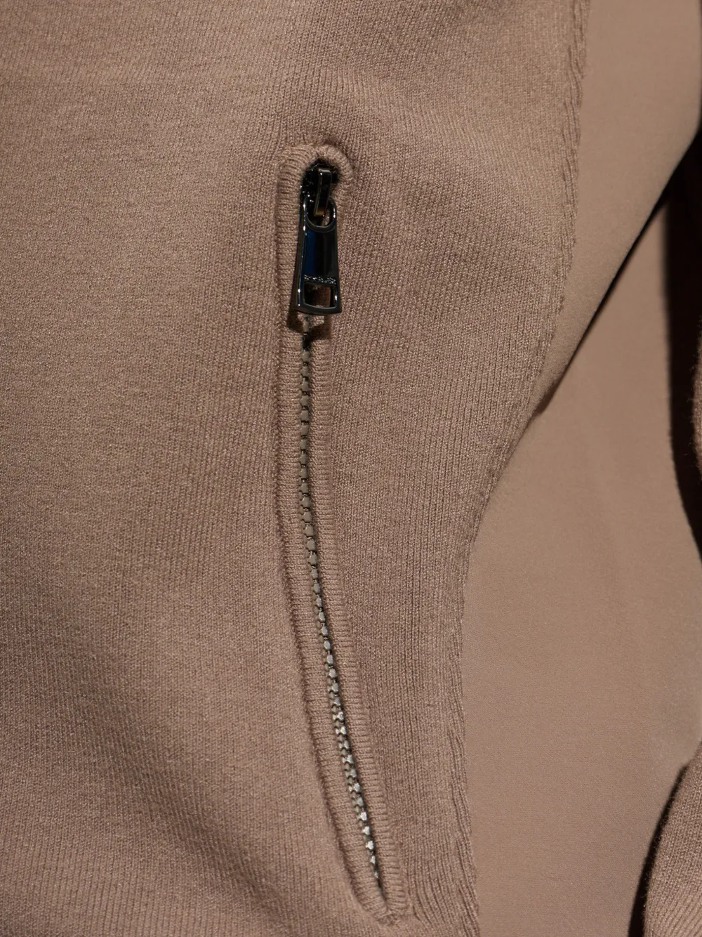 BOGNER Zip-up Panelled Sweatshirt in Brown, view 5